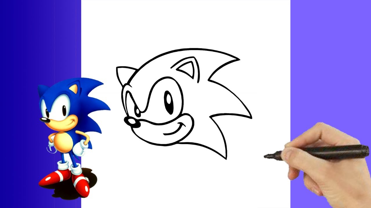 Como desenhar o SONIC | passo a passo | rápido e fácil - YouTube