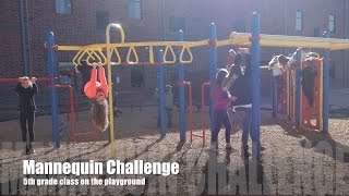 Mannequin Challenge 5th grade class on the playground