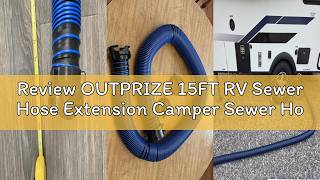 Review OUTPRIZE 15FT RV Sewer Hose Extension Camper Sewer Hose Extension with Caps | EXTREME Heavy D