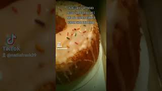 Finish Product Of A Angel Food Cake That I Baked And Decorated At A Culinary That I Attend