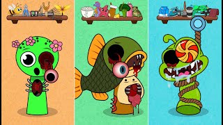 Oh No Help Tripi Tropi Tropa Tripa, Vineria And Nom Incredibox Sprunki Animation