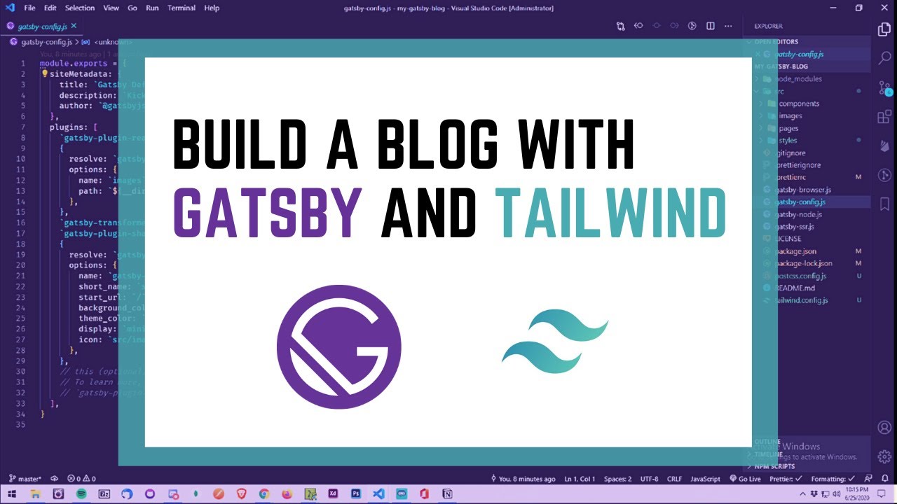 Part 1 - How to build a Blog with Gatsby and Tailwind using Markdown ...