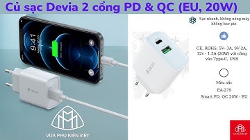 Củ sạc Devia 2 Cổng hỗ trợ sạc nhanh cho máy tính và máy tính bảng có tại | Vua Phụ Kiện Việt