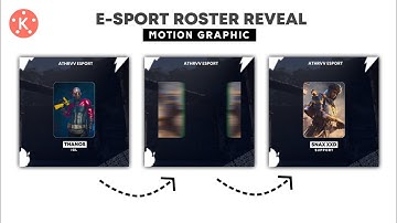 MAKE ESPORT ROSTER REVEAL MOTION GRAPHIC FOR FREE FIRE  / BGMI | KINEMASTER TUTORIAL