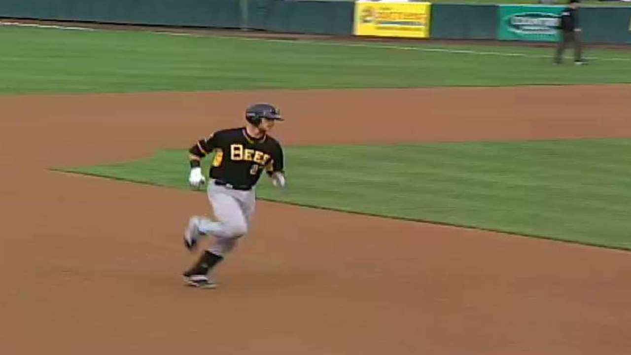Jett Bandy hits a homer for the Bees