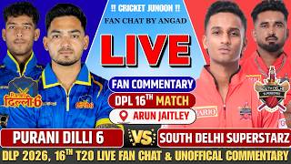 🔴 Purani Dilli 6 vs South Delhi Superstarz | Match 16 | Live Hindi Commentary BY CRICKET JUNOON screenshot 1