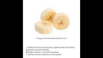 Premium IQF Frozen Banana Bulk Export from Vietnam Full-Container Supply