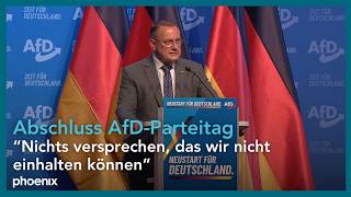 Abschluss-Rede von Tino Chrupalla (Co-Vorsitzender) beim AfD-Parteitag in Erfurt