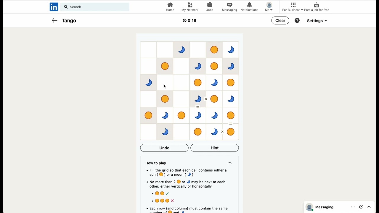 LinkedIn Tango #17 | 24th Oct, 2024