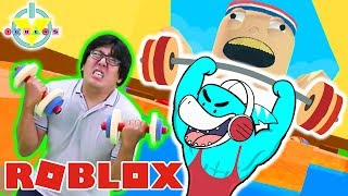Ryan S Daddy Getting Fit In Roblox Escape The Gym Obby With Big - super epic obby alpha roblox