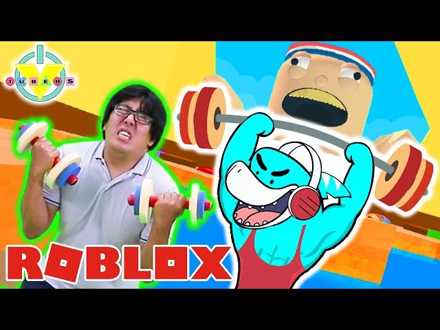 Ryan S Daddy Getting Fit In Roblox Escape The Gym Obby With Big - hide n seek egg hunt in roblox egg hunting let s play roblox