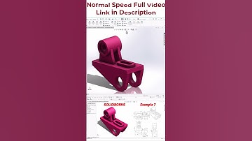 SolidWorks Intermediate Modeling Example 7 (Part + Drawing) #Shorts #solidworks   #mechanicaldesign