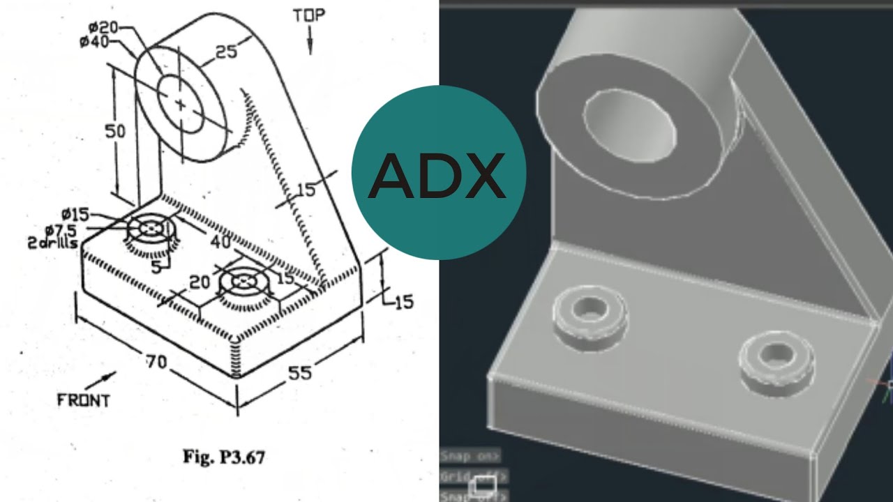 Autocad 3d Designbasics And Advancemechanical Part 4 Youtube