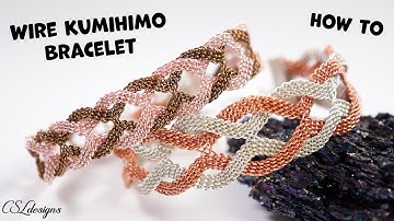 How to make Intertwining Wire Kumihimo Bracelet ⎮ Unisex jewelry