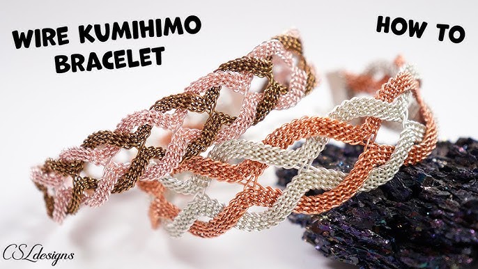 Beaded twisted wire kumihimo bracelet ⎮ Copper oxidised – CSLdesigns shop