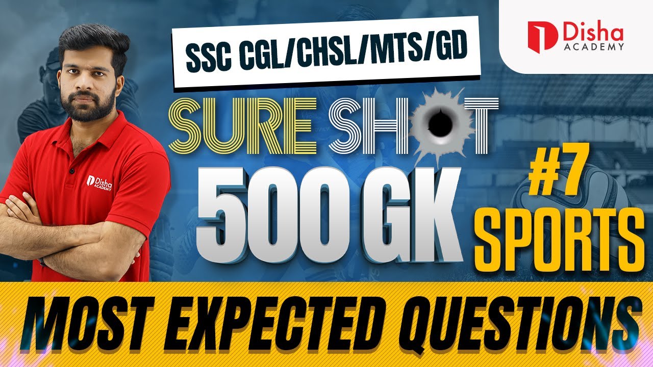 SSC CGL/CHSL/MTS/GD | SURE SHOT🎯500 GK| SPORTS | MOST EXPECTED QUESTIONS | PART 7 #ssc #sscexam