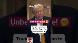 Trump Soft On Democrat Allegations🤔