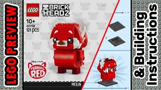 PREVIEW: 40798, LEGO BRICKHEADZ, Red Panda Mei & Building Instructions! LEGO 2025