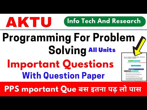 programming for problem solving question paper aktu