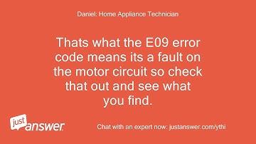 Hoover vision hd 9 kg error code E09. What can be wrong?