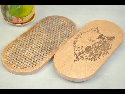 Дошка Садху овальна із дерева Morebi "West wolf" Коричнева крок 10 мм JB-118, видео 1