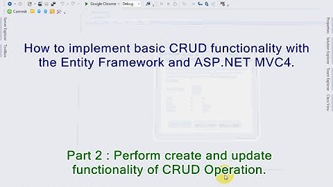 Part 2 - How to implement Basic CRUD Functionality with the EF and ASP.NET MVC4