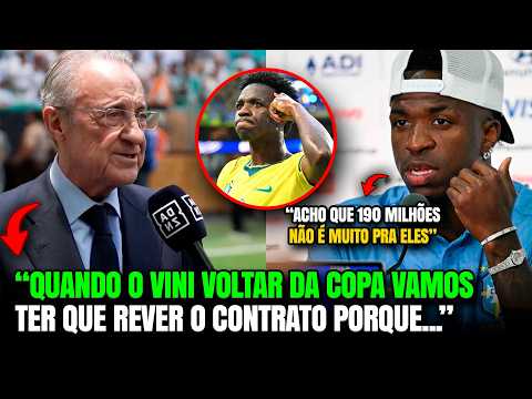 VINI JR pode não voltar ao REAL MADRID depois da COPA se Florentino não assinar RENOVAÇÃO!