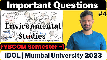 FYBCOM EVS sem 1 important questions | environmental studies | Mumbai University