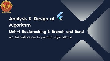 4.5 Introduction to Parallel Algorithms | CS402 |