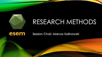 ESEM 2020: Session: Research Methods