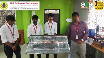 DT based delivery on Solar Parabolic Trough collector | Design | SNS institutions