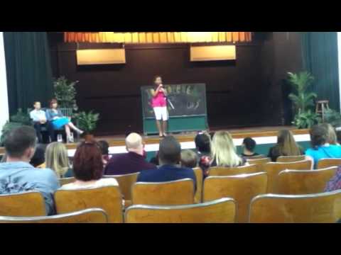 India Mercer singing Ave Maria in talent show