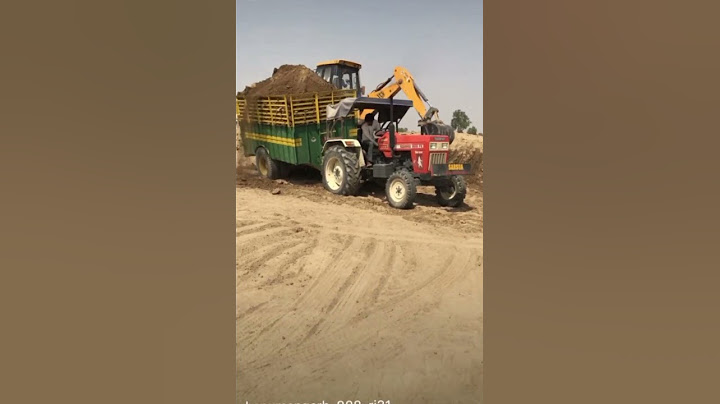 JCB 3DX Swaraj 855 FE fully loaded mitti trolley #tractor #swaraj 855 fe