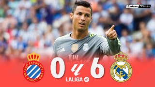 Espanyol 0 x 6 Real Madrid (5 goals by C. Ronaldo) ● La Liga 15/16 Extended Goals & Highlights HD
