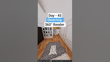 ✅ Day 45 – 360° Render in SketchUp 🌍 | V-Ray 7 Panoramic Rendering | 75 Days Challenge