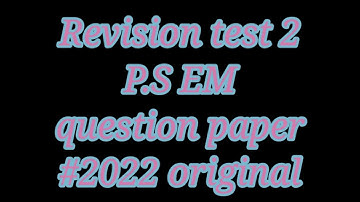 10th class revision test to physical science (PS) EM question paper original#2022#youtubevideo