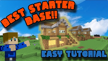 How to build a simple starter survival base in Bloxd.io!! || BLOXD.IO TUTORIAL