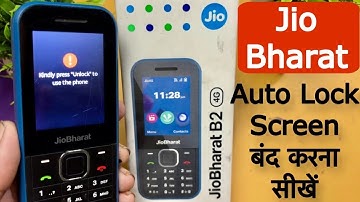 Jio Bharat Phone me Auto lock Screen Band kaise Kare | How to remove Auto lock screen in jio Bharat