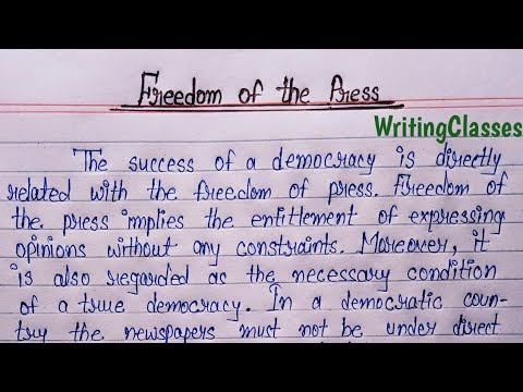 write an essay on freedom of press