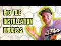MY Tile Installation process. DIY How to Install Hex Tile. Rubi Tile saw. Laticrete Thinset.