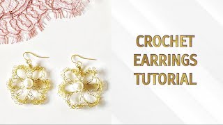 DIY Crochet Earrings//Golden Earrings in just 5 minutes !!