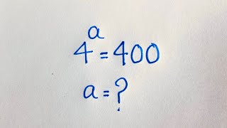 Germany | Can you solve | Maths Olympiad Question | a^a=400 |