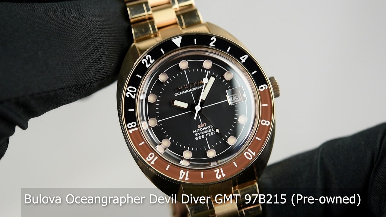 Bulova Oceangrapher Devil Diver GMT 97B215 (Pre-owned) - YouTube