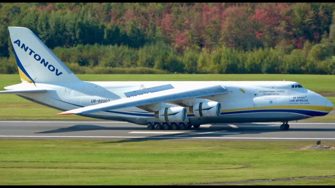Tower View! Antonov Airlines An-124-100 Ruslan in Action - Québec City Airport (YQB)