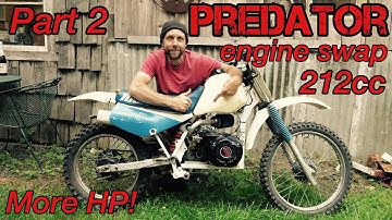 Predator 212cc engine swap mini bike motorcycle part 2