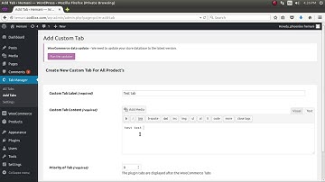 How to create up custom tab in product page in woocommerce
