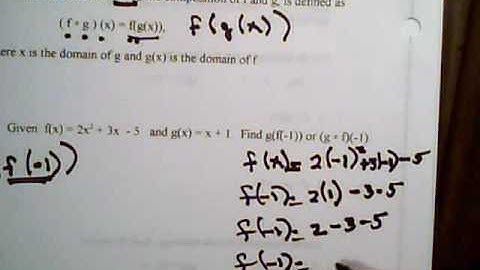 College Algebra   2.3 Video  Composition of Functions