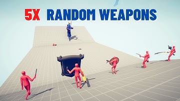 5x RANDOM WEAPONS UNITS vs EVERY UNIT - RANDOM WEAPONS MOD - Totally Accurate Battle Simulator TABS