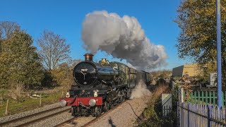 GWR 7029 - The Rolling Thunder On The Merchant Venturer + A4 Bonus !
7029 Clun Castle puts on a vocal display on the Merchant Venturer from Solihull to Bath & Bristol on a midweek Christmas Excursion. The outbound scenes start at Harbury where the late running Castle is seen bursting out of the short tunnel portal with a bit of help from the rear to regain time. just a few miles further up the line we see Clun roaring along at speed and sounding wonderful.
Having watered at Oxford we were able to catch the tour again, this time at Culham where the sound of Rolling Thunder was well showcased with the Castle putting down the power through the station and then heading away from the station towards Didcot. An impressive show as always from the flagship locomotive from Tyseley.
The return leg would see us head to Dorridge for a swift arrival and departure. This was followed on from a shot just up the line at Bentley Heath crossing. Unfortunately a nearby house alarm was sounding off through the proceedings and somewhat compromised the audio, so Ive had to shorten down that scene. Regardless, it was still a superb sight and sound as 7029 roared away from Dorridge on the dying embers of the trip.
To finish the video the off there is a bonus shot of 4498 Sir Nigel Gresley returning Home to Crewe after completing its stint down south. The A4 can be seen accelerating though Lichfied Trent Valley after being held for a stopping Pendolino at Platform one. Not a bad way to finish off the year for us, as it now looks like another bout of strikes will cancel any of my other plans.
I hope you enjoy the video and we wish all of our Subscribers and viewers a Merry Christmas. GWR 7029 - The Rolling Thunder On The Merchant Venturer + A4 Bonus !