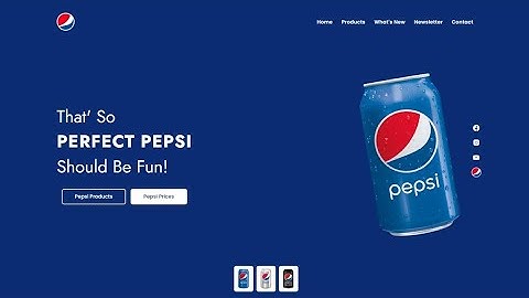 Responsive Pepsi Landing Page Using HTML, CSS and JavaScript